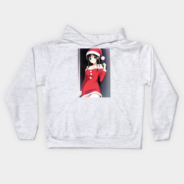 Santa Girl Kids Hoodie by Tazlo